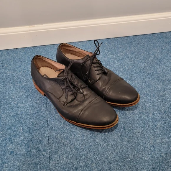 aston grey black dress shoes Aston Grey Black Leather Wingtip Oxford Dress Shoes Mens Size 11 Genuine